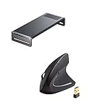 Anker 675 USB-C Docking Station (12-in-1, Monitor Stand, Wireless) & 2.4G Wireless Vertical Ergonomic Optical Mouse