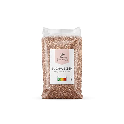 fine mills Buchweizen 1000g Schonend gerösteter 100% Buchweizen ohne Gentechnik vegan & vegetarisch