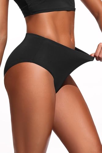 Tempt Me Women Mid Rise Bikini Bottoms - Full Coverage Bathing Suit Bottoms Mid Waist Swim Bottoms 20254