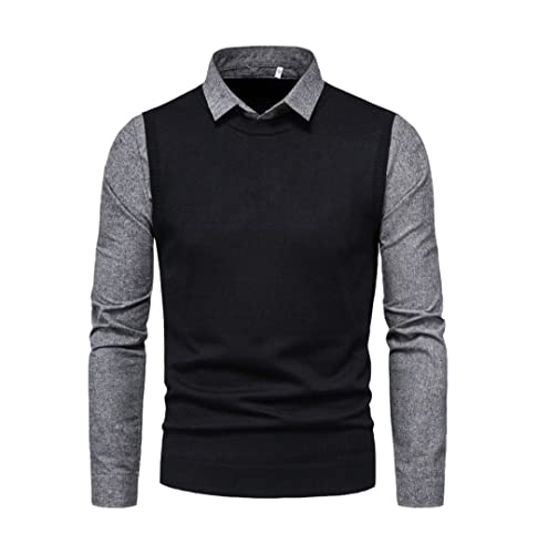 Faux pull 2 pièces homme idéal pour le bureau en coloris noir XL