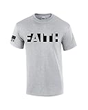 Mens Christian Faith Jesus Christ American Flag Short Sleeve T-Shirt Graphic Tee-Sports Grey-Large