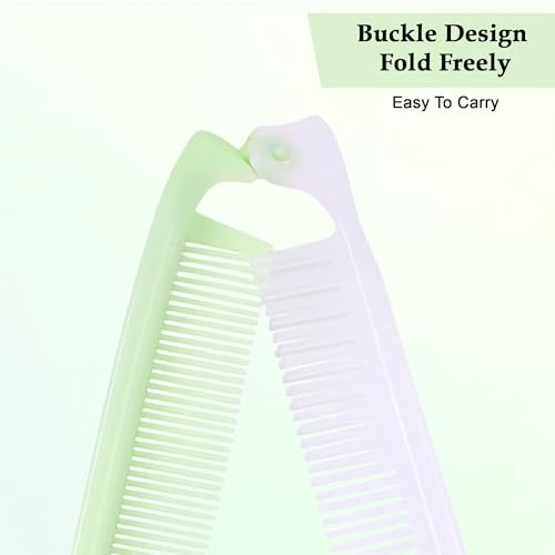 Image of GLUN Foldable Comb, Portable Travel Hair Comb for Detangling, Massage, and Anti-Static Styling Accessories