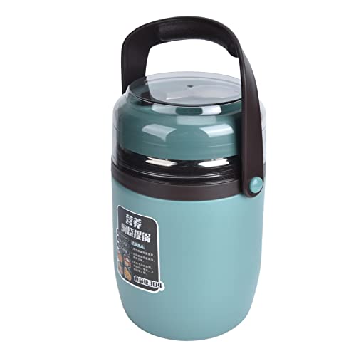 RASTKY Tarro de Comida Aislado, Contenedor de Acero Inoxidable 304, Lonchera Térmica Multicapa a Prueba de Fugas, 2 Litros para Trabajadores de Oficina, Vacío Verde Menta, Trabajador en