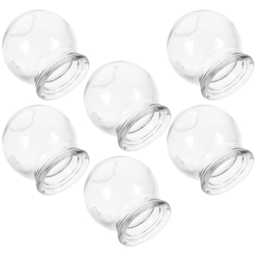 Ventouses de thérapie cupping contre les tensions musculaires, lot de 6 tasses en verre épais
