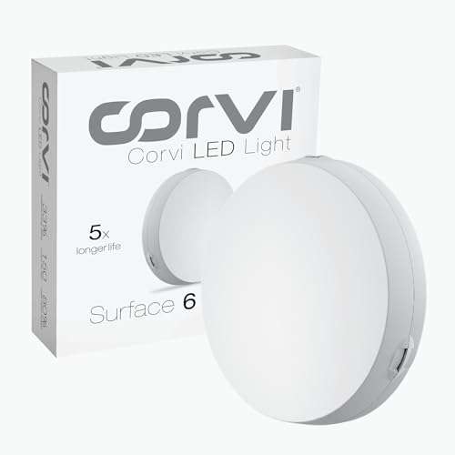 Image of CORVI LED Surface 6 Ceiling Light | 23 Watts illumination using 15 Watts power | Dimmable & Driverless | Backlit for Maximum Output | 3000K Warm White (Pack of 2)