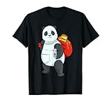 Diseño increíblemente lindo y divertido de un oso de miel que está tratando de robar algo de miel y se ha vestido como un panda para evitar la detección.
