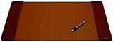 Leather 25x17 Desk Pad with Side Rails