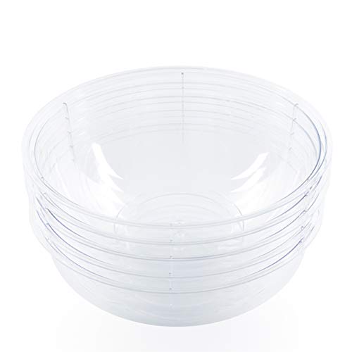 5 Piezas - 5100ML - Ensaladeras Multi-Uso Extra Grandes, Gigante Cuencos, Bol de Plástico Transparentes - Ligero Resistente y Reutilizable| Bocadillos Ensaladas Frutas Fiestas Cumpleaños Navidad