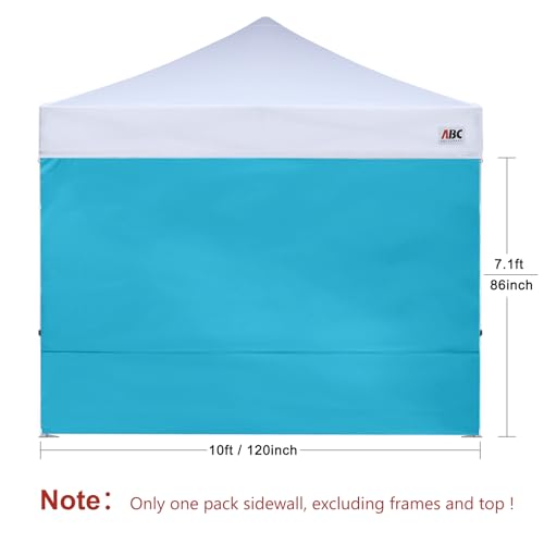 Image of ABCCANOPY Instant Canopy SunWall 10x10 FT No Frame or Top, Sky Blue
