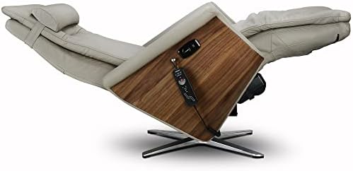 Svago SV500 Swivel Dual Power Infinite Position Zero Anti Gravity Recliner Chair with Heat and Air Massage - Taupe Leather with White Glove in-Home Delivery and Setup