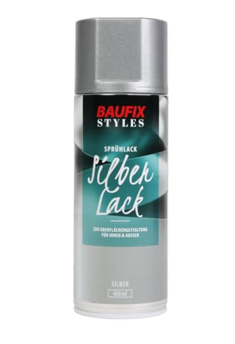 Baufix Spray de pintura de color dorado y plateado, 400 ml, color plateado
