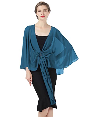 Chal de Gasa Mujer para Primavera y Verano Mantón Ligero Bufanda Capa Ponchos Pañuelo Elegante Suave Ligero Chifón Seda para Boda y Fiesta señora Cover