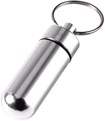 Porta-comprimidos portátil de liga de alumínio, mini organizador de pílulas, recipiente para bolsa, suporte de comprimidos de metal à prova d'água, garrafa de remédio para viagens de acampamento ao ar livre  