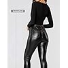 Womens-V-Neck-Long-Sleeve-Tops-Basic-Bodysuit-Jumpsuit MANGDIUP Women's V-Neck Long Sleeve Tops Basic Bodysuit Jumpsuit (Black. M)