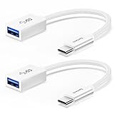 Syntech USB C to USB Adapter(2 Pack), USB-C to USB 3.0 Adapter, Thunderbolt 3 to USB 3.1 Female Adapter OTG Cable Compatible with MacBook Pro 2018/2017, MacBook Air 2018, Dell XPS and More,White