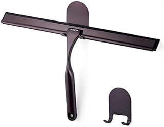 HOME SO 12â€ Shower Squeegee in Bronze Finish; Effective Rubber Blade Squeegee for Windows, Glass Shower Doors, Car Windshield, Mirrors, Tile Walls, Kitchen Surfaces and More