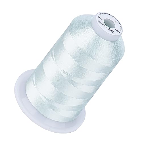 Image of Simthread 5000M 40WT Polyester Embroidery Thread, Whisper Gray S102 | 5000M 40WT polyester thread feeds smoothly for machine embroidery, monograms, logos, patches and quilting.