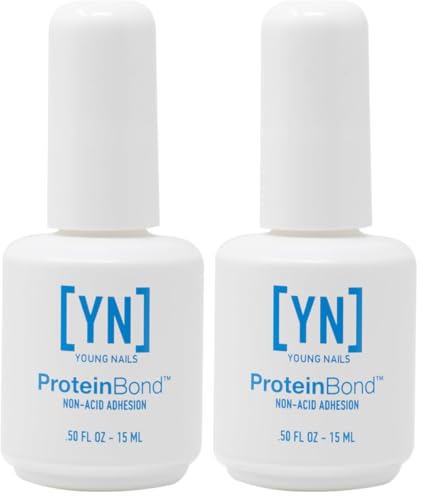 Image of Young Nails Protein Bond - Non-Acidic Nail Primer, Enhanced Adhesion for Gel Polish & Acrylic, Nail Dehydrator, PH Bonder for Gel Nails, 0.25 oz