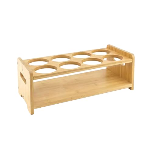 Estante para Botellas de, Organizador de 8 Agujeros para condimentos de Cocina, 13.4 x 6.6 x 4.25 Pulgadas, Soporte para Botellas Que Ahorra Espacio, Base Antideslizante y Estable, Ideal para