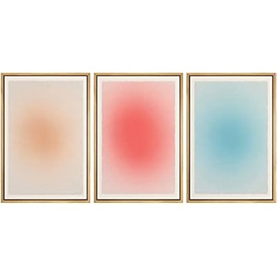 SIGNWIN Framed Canvas Print Wall Art Yellow, Red...