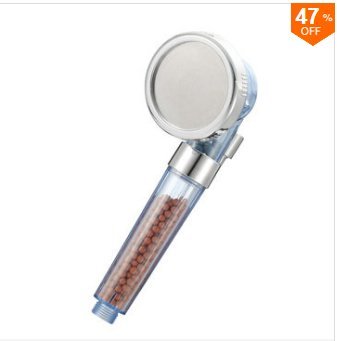KCASA KC-SH460 Handheld Adjustable Negative Ion SPA Pressurize Filtered Bathroom Shower Head (transparency)