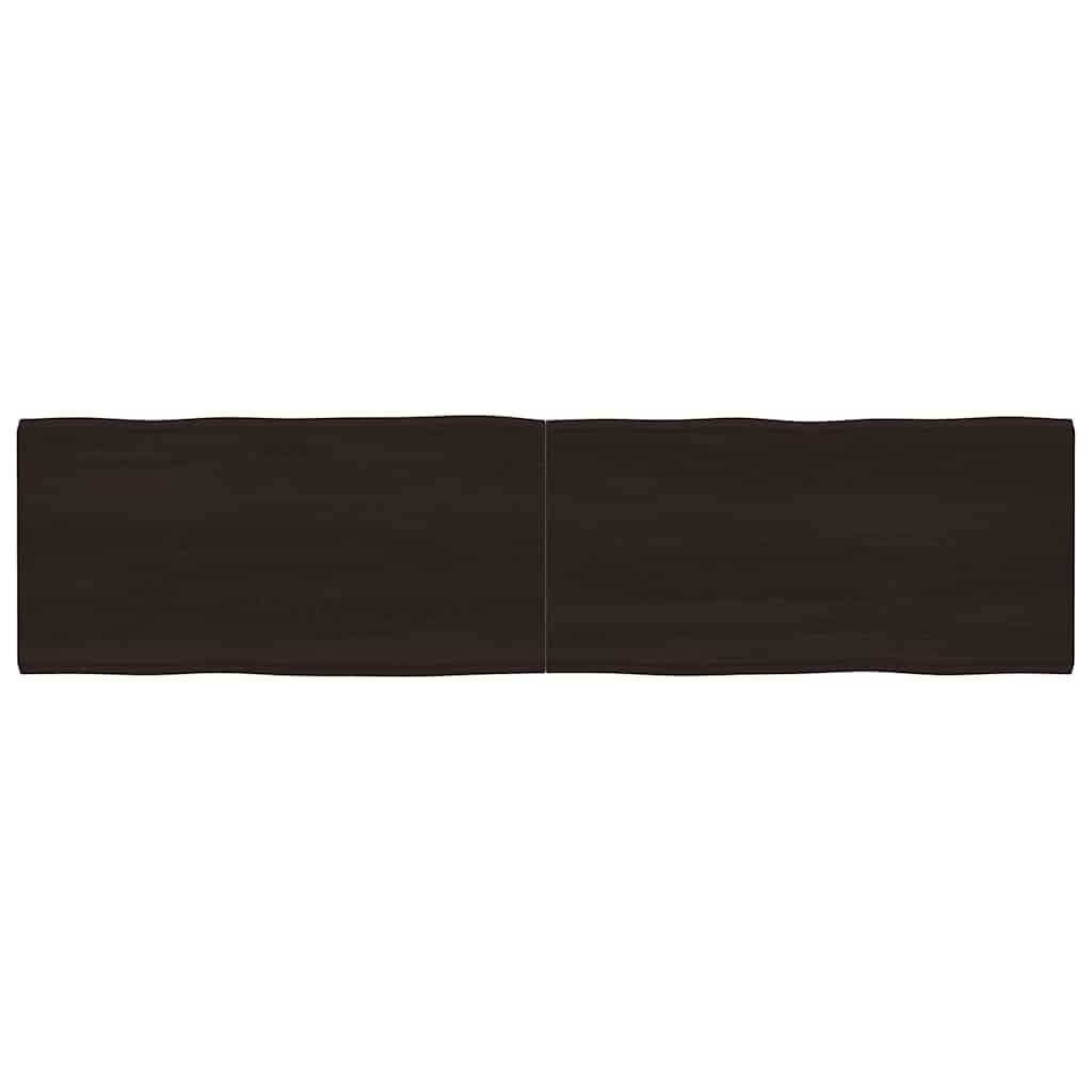 Blat Drewniany Dab Ciemnobrazowy 200x50 cm na Krawedz Skladany