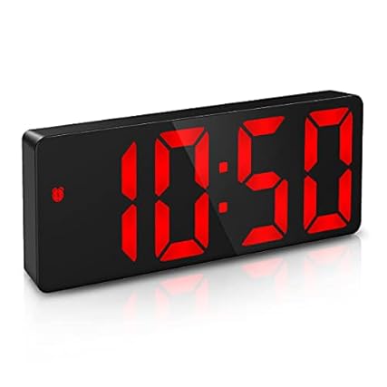 ORIA LED Alarm Clock, Digital Alarm Clock, Large Display LED Desk Clock with Snooze, 3 Adjustable photo ORIA LED Alarm Clock, Digital Alarm Clock, Large Display LED Desk Clock with Snooze, 3 Adjustable