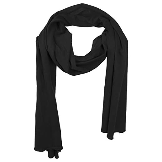 Build Your Brand Jersey Scarf Bufanda, Black, One Size Adulto Unisex
