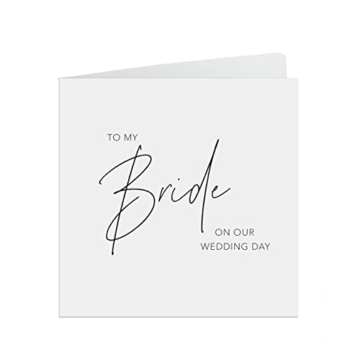PMPrinted Elegant Black & White To My Bride On Our Wedding Day Ca...