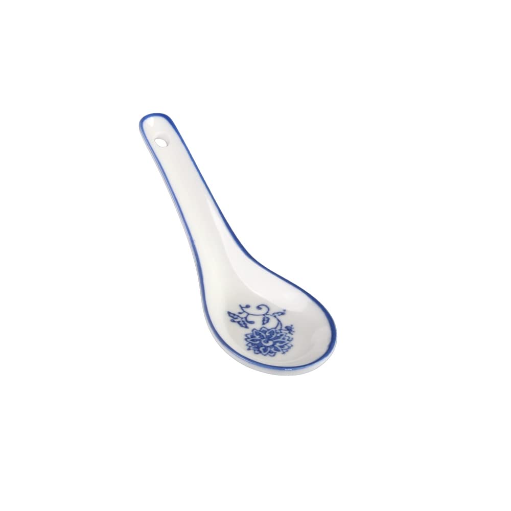 Holst Porzellan QHC 303 Chinalöffel 13 x 4 cm "Qing Hua Ci", weiß/blau, 12.5 x 4 x 4.5 cm, 12 Einheiten
