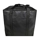 Portable Toilet Storage Bag Rolling Cart for RV Camping & Travel, 5.3 Gallon Capacity, Heavy-Duty Nylon with Handles, Compatible with Standard Portable Toilets, Black