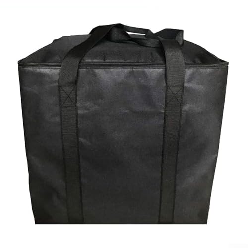 Portable Toilet Storage Bag Rolling Cart for RV Camping & Travel, 5.3 Gallon Capacity, Heavy-Duty Nylon with Handles, Compatible with Standard Portable Toilets, Black