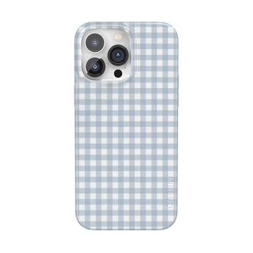 Casely iPhone 14 Pro Max Case | Pastel Picnic | Blue Gingham | Compatible with MagSafe | Classic Ultra Thin Design