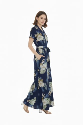 Image of Matchable Family Hawaiian Luau Men Women Girl Boy Clothes in Pineapple Garden Navy