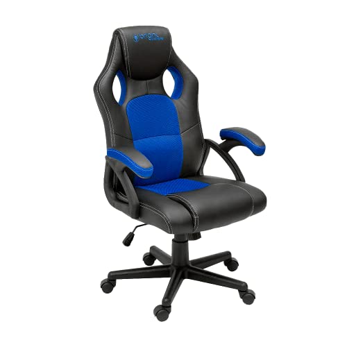 Cadeira Gamer Preto com Azul confortável 601Bright