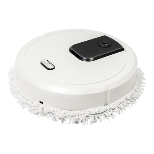 Automatic Mopping Machine, Wet And Dry Dual-Purpose, 360° Full-Surround Wipe, with Spray Function, Round Cordless Electric Mopping Machine for Dust Stains Pet Hair