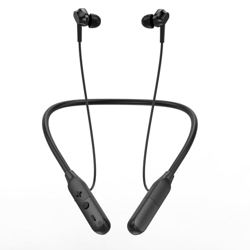 SOPPY Cuffie intrauricolari Bluetooth 6.0 con microfono, auricolari sportivi wireless per corsa, auricolari leggeri magnetici con 30 ore di autonomia, colore nero