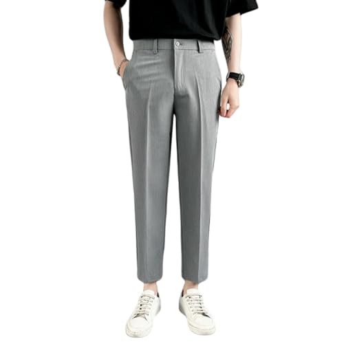 Pantalon slim droit drapé noir pour homme - Finition haut de gamme saison estivale