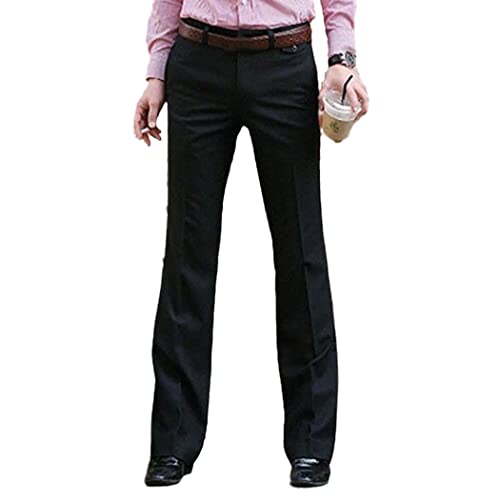 Men's Formal Flared Boot Cut Trousers, Business Leisure Bottom Dance White Formal Suit Pants