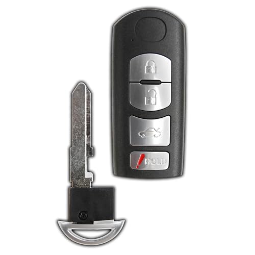 Keyless Option Remote Smart 4btn Key Fob for Mazda (WAZSKE13D01) by KeylessOption - Used condition - US$17.15