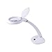 Produktbild KEMOT NAR0298, Werkstattlampe mit Lupe, Lupenlampe mit Licht, 3D mit 12D (T4 12 W), Glas, weiß