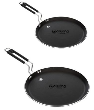 Alluring Homz Aluminium Non Stick Dosa Tawa with Induction Base Set of 2 Pcs