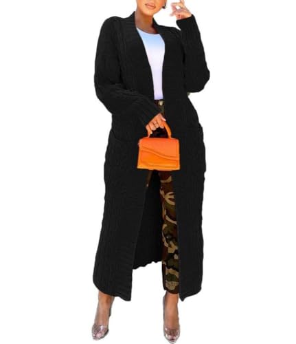 Nimsruc Cardigan Sweaters for Women Casual Long Open Front Knit Sweater Winter Coat Outwear Fall...