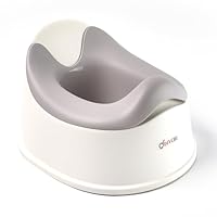 DIVCHI Baby Potty Training Seat Toddler Toilet Trainer Chair with Non-Slip Base Removable Bowl & High Back Rest for Boys & Girls (Grey)