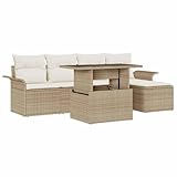 【Caractéristiques top】 Ce set est fabriqué avec des matériaux de qualité. Son design modulable et ses caractéristiques pratiques le rendent encore plus intéressant. Le poly rattan est résistant aux UV et aux intempéries. Les coussins amovibles avec fermeture éclair ajoutent un confort appréciable.