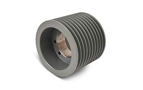 TB Woods 6810B Classical V-Belt Sheave, B Belt Section, 10 Grooves, SF Bushing required, Cast Iron, 7.15