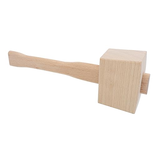 Amosfun Holzhammer Aus Buche Für Holzarbeiten Mit Griff Und Hammerkopf, Leicht Und Tragbar