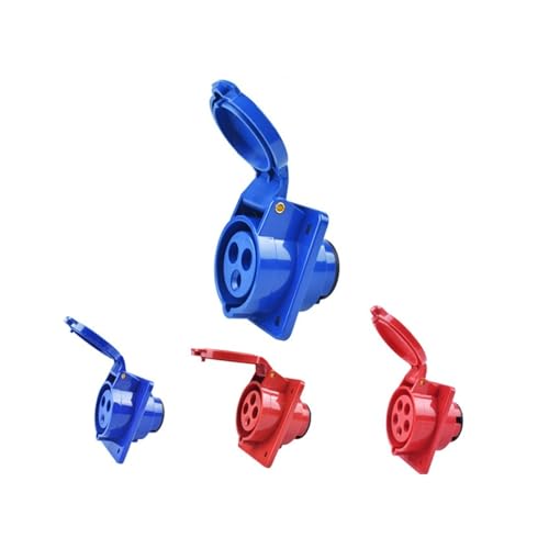 Conector impermeable de 3 pines e inclinación IP44 16A 2