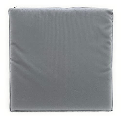 GARDEN TECH Lot de 6 coussins de siège pour chaise d'intérieur/extérieur déhoussables et antidérapants, 40 x 40 x 4 x 4 cm (gris) Cover