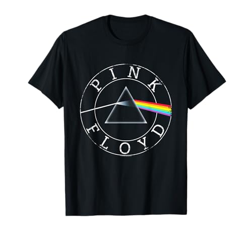 Oficial Pink Floyd Prisma Círculo Logo Band Retro Música Camiseta